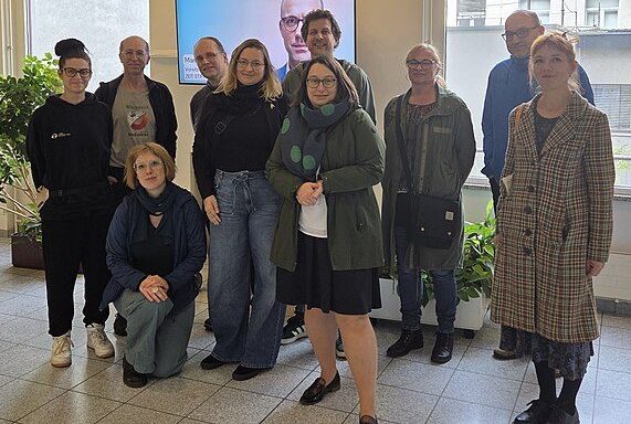 Gruppenbild der Teilnehmenden am Vernetzungstreffen Wikimedians in Libraries, Köln